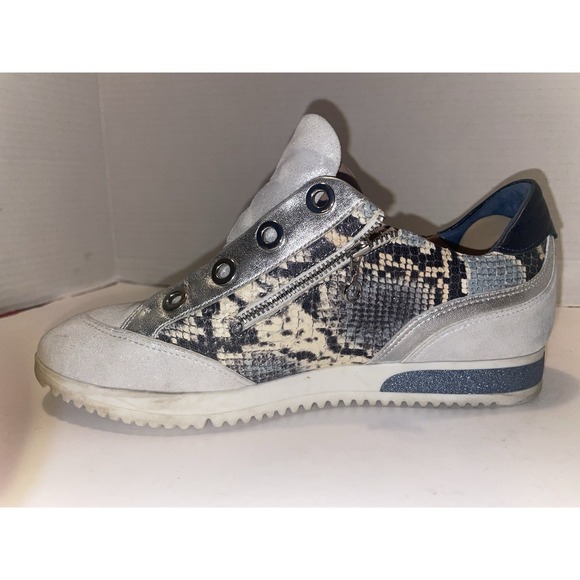 Softwaves Women's Python Print Sneaker Sz 8 Platform Arch Support No Laces, Zip - Picture 6 of 16